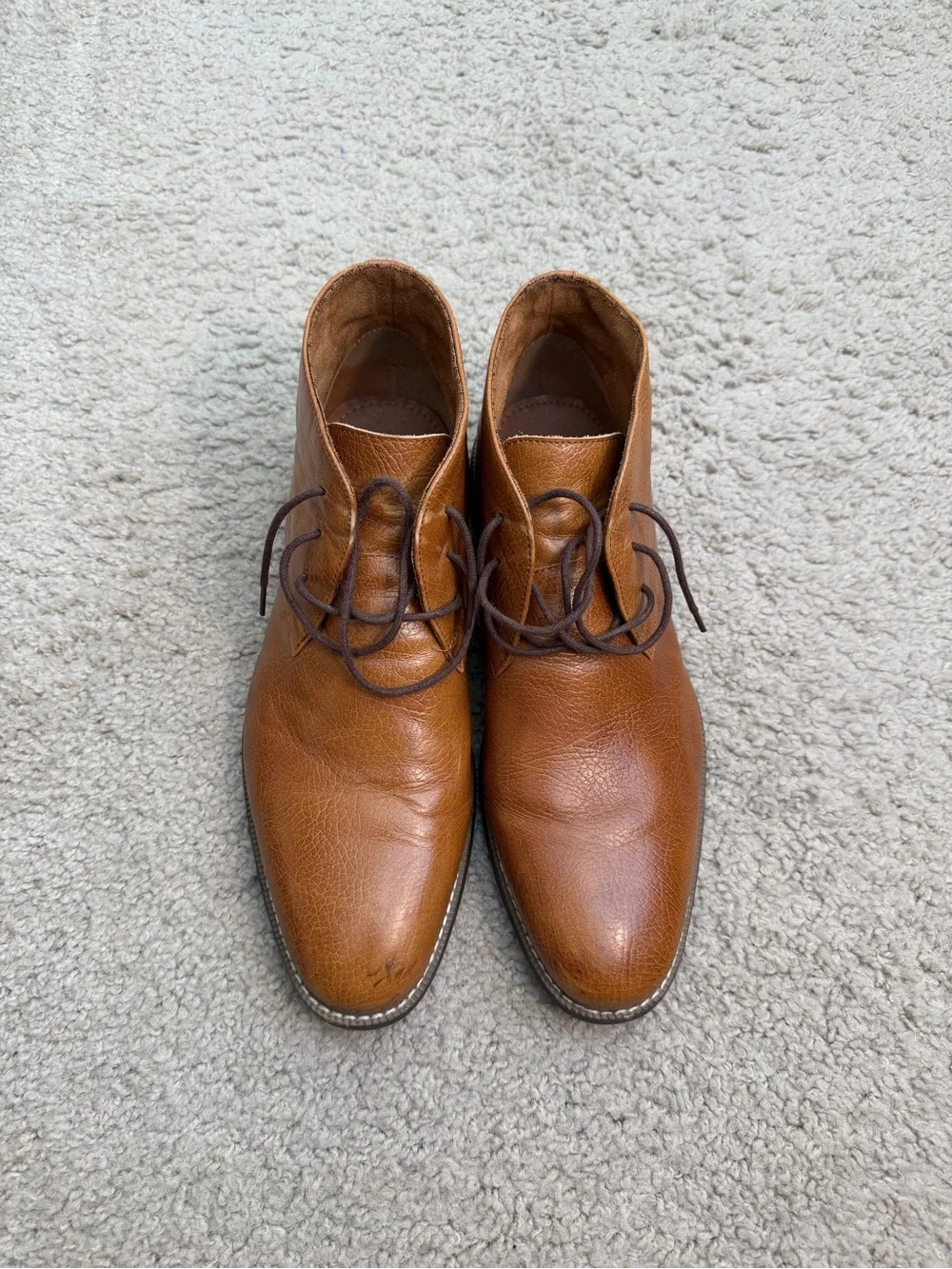 Carlo Morandi Men's Brown Leather Chukka Boots